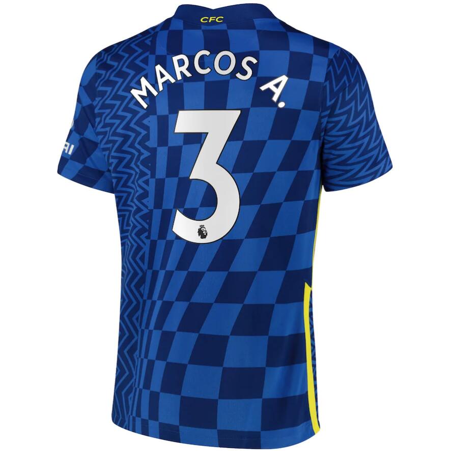 2021/22 Chelsea Home Kit Soccer Jersey Marcos A. 3 printing